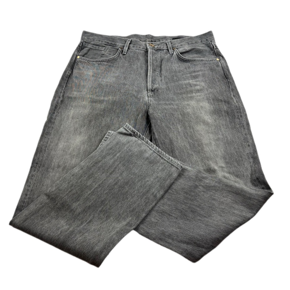 Goldsign Button Fly Straight Leg Gray Jeans Size 32